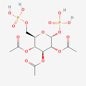 molecular formula C12H20O15P2 B13847636 alpha-D-Glucose 1,6-bis(Dihydrogen Phosphate) 2,3,4-Tetraacetate 