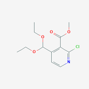 molecular formula C12H16ClNO4 B13847656 Methyl 2-chloro-4-(diethoxymethyl)pyridine-3-carboxylate 