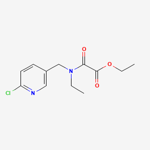 molecular formula C12H15ClN2O3 B13847692 Ethyl 2-(((6-Chloropyridin-3-yl)methyl)(ethyl)amino)-2-oxoacetate 