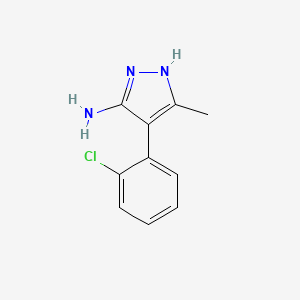 molecular formula C10H10ClN3 B1384773 4-(2-chlorophenyl)-3-methyl-1H-pyrazol-5-amine CAS No. 186195-79-9