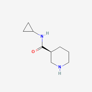 molecular formula C9H16N2O B1384779 (3S)-N-环丙基哌啶-3-甲酰胺 CAS No. 1401448-66-5
