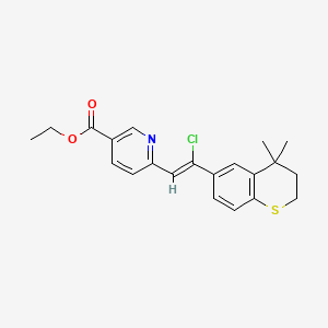 molecular formula C21H22ClNO2S B13847800 ethyl 6-[(Z)-2-chloro-2-(4,4-dimethyl-2,3-dihydrothiochromen-6-yl)ethenyl]pyridine-3-carboxylate 