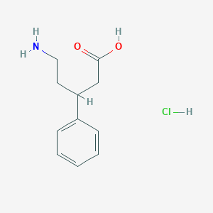 molecular formula C11H16ClNO2 B1384785 4-(Aminomethyl)-3-phenylbutyric acid hydrochloride CAS No. 860252-34-2