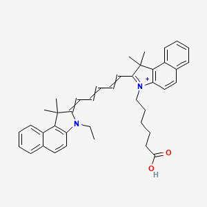 molecular formula C41H45N2O2+ B13847917 Didesulfo Bisbenzyl Cyanine 5 Monofunctional Hexanoic Acid Dye 