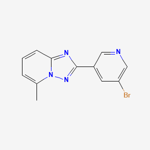 molecular formula C12H9BrN4 B13847925 2-(5-Bromopyridin-3-yl)-5-methyl-[1,2,4]triazolo[1,5-a]pyridine 