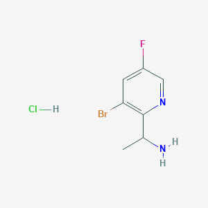 molecular formula C7H9BrClFN2 B1384796 1-(3-Bromo-5-fluoropyridin-2-yl)ethan-1-amine hydrochloride CAS No. 1936131-35-9