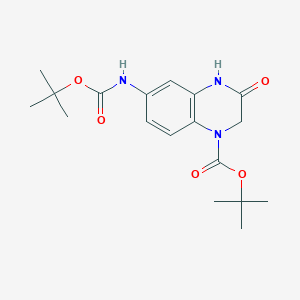 4-Boc-7-Bocamino-3,4-dihydroquinoxalin-2-one
