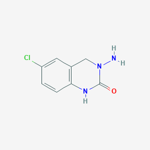 molecular formula C8H8ClN3O B1384802 3-氨基-6-氯-3,4-二氢喹唑啉-2(1H)-酮 CAS No. 183054-18-4