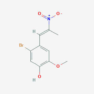molecular formula C10H10BrNO4 B13848065 5-Bromo-2-methoxy-4-(2-nitroprop-1-en-1-yl)phenol 