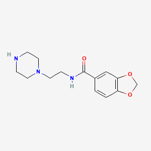 molecular formula C14H19N3O3 B1384814 N-(2-piperazin-1-ylethyl)-1,3-benzodioxole-5-carboxamide CAS No. 1082576-60-0