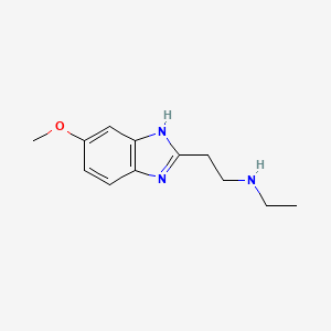 molecular formula C12H17N3O B1384818 N-Ethyl-N-[2-(5-methoxy-1H-benzimidazol-2-YL)-ethyl]amine CAS No. 915924-04-8