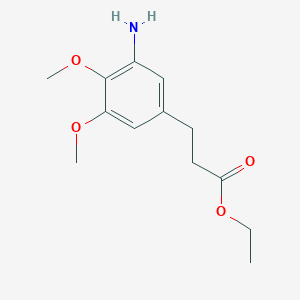 molecular formula C13H19NO4 B13848240 Ethyl3-(3-amino-4,5-dimethoxyphenyl)propanoate 