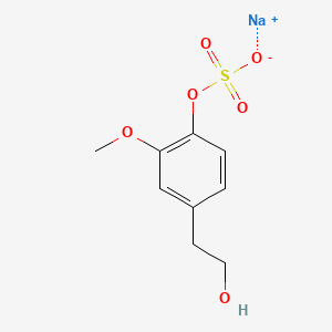 molecular formula C9H11NaO6S B13848271 Vanillylmethanol 4-Sulfate Sodium Salt 