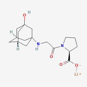 molecular formula C17H25LiN2O4 B13848281 Vildagliptin Carboxylic Acid Lithium Salt Hydrate 