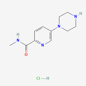 molecular formula C11H17ClN4O B13848348 N-Methyl-5-(piperazin-1-yl)picolinamide hydrochloride 