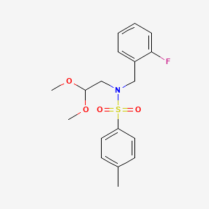 molecular formula C18H22FNO4S B13848356 N-(2,2-dimethoxyethyl)-N-(2-fluorobenzyl)-4-methylbenzenesulfonamide CAS No. 1404367-16-3