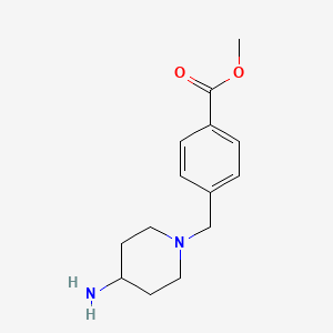 molecular formula C14H20N2O2 B13848389 Methyl 4-((4-aminopiperidin-1-yl)methyl)benzoate 