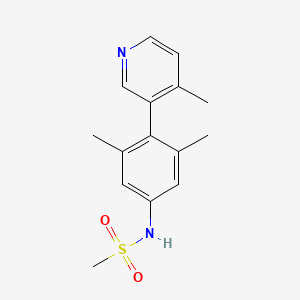 molecular formula C15H18N2O2S B13848408 N-[3,5-dimethyl-4-(4-methylpyridin-3-yl)phenyl]methanesulfonamide 