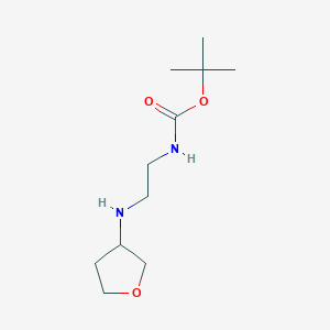 molecular formula C11H22N2O3 B13848449 tert-butyl N-[2-(oxolan-3-ylamino)ethyl]carbamate 