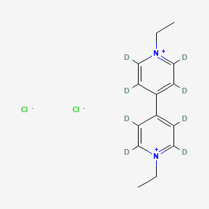 molecular formula C14H18Cl2N2 B13848453 Ethyl Viologen-d8 Dichloride (rings-d8) 
