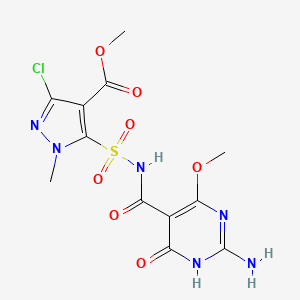 molecular formula C12H13ClN6O7S B13848457 Halosulfuron Acid 