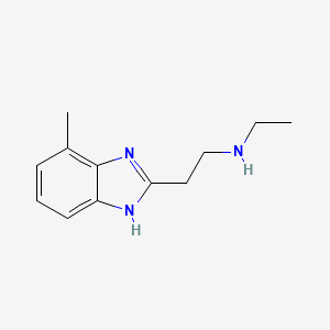 molecular formula C12H17N3 B1384846 N-Ethyl-N-[2-(4-methyl-1H-benzimidazol-2-YL)ethyl]amine CAS No. 915921-47-0