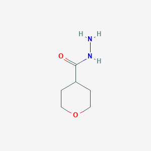 molecular formula C6H12N2O2 B1384852 Tetrahydro-2H-pyran-4-carbohydrazide CAS No. 59293-18-4