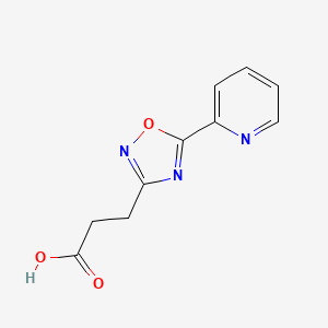molecular formula C10H9N3O3 B1384855 3-(5-(Pyridin-2-yl)-1,2,4-oxadiazol-3-yl)propanoic acid CAS No. 1082584-83-5