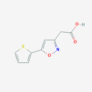 molecular formula C9H7NO3S B1384859 [5-(2-Thienyl)isoxazol-3-yl]acetic acid CAS No. 1018584-21-8