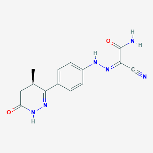 molecular formula C14H14N6O2 B13848597 Levosimendan Cyanoacetamide Hydrazone Impurity 