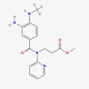 molecular formula C17H20N4O3 B13848604 N-[3-Amino-4-(methylamino)benzoyl]-N-2-pyridinyl-beta-alanine-d3 Methyl Ester 