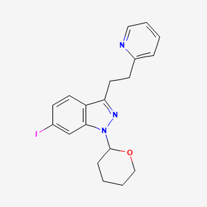 molecular formula C19H20IN3O B13848643 Axitinib Iodo Tetrahydropyran 