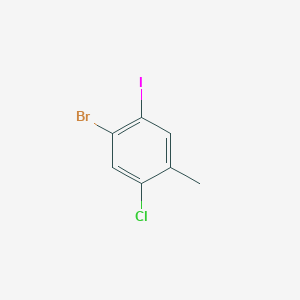molecular formula C7H5BrClI B13848766 1-Bromo-5-chloro-2-iodo-4-methylbenzene 