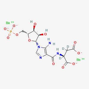 molecular formula C13H15Ba2N4O12P B13848780 N-Succinyl-5-aminoimidazole-4-carboxamide Ribose 5'-Phosphate Dibarium Salt-d3 