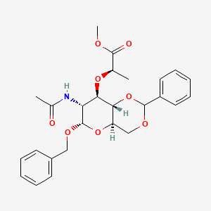 molecular formula C26H31NO8 B13848883 Benzyl N-Acetyl-4,6-O-benzylidene-a-D-muramic Acid Methyl Ester 