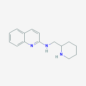 molecular formula C15H19N3 B13848907 N-(piperidin-2-ylmethyl)quinolin-2-amine 