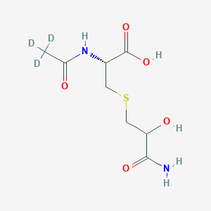 molecular formula C8H14N2O5S B13848984 N-Acetyl-S-(2-hydroxy-3-propionamide)-L-cysteine-d3 