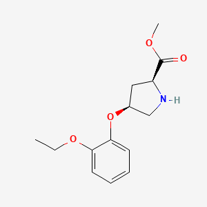 molecular formula C14H19NO4 B1384902 Methyl (2S,4S)-4-(2-ethoxyphenoxy)-2-pyrrolidinecarboxylate CAS No. 1217679-71-4