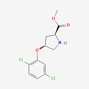 molecular formula C12H13Cl2NO3 B1384903 Methyl (2S,4S)-4-(2,5-dichlorophenoxy)-2-pyrrolidinecarboxylate CAS No. 1217781-70-8