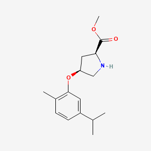 molecular formula C16H23NO3 B1384905 Methyl (2S,4S)-4-(5-isopropyl-2-methylphenoxy)-2-pyrrolidinecarboxylate CAS No. 1217791-17-7