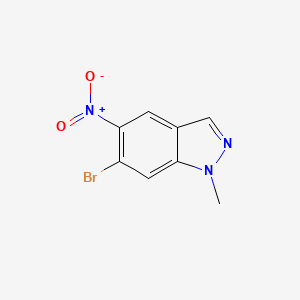 molecular formula C8H6BrN3O2 B13849063 6-Bromo-1-methyl-5-nitro-1H-indazole 