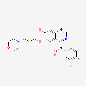 molecular formula C22H24ClFN4O4 B13849084 N-(3-Chloro-4-fluorophenyl)-N-(7-methoxy-6-(3-morpholinopropoxy)quinazolin-4-yl)hydroxylamine 