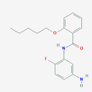 molecular formula C18H21FN2O2 B1384925 N-(5-Amino-2-fluorophenyl)-2-(pentyloxy)benzamide CAS No. 1020057-31-1