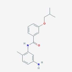 molecular formula C18H22N2O2 B1384927 N-(5-Amino-2-methylphenyl)-3-isobutoxybenzamide CAS No. 1020054-91-4