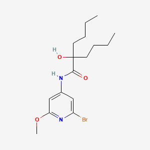 molecular formula C16H25BrN2O3 B13849275 N-(2-bromo-6-methoxypyridin-4-yl)-2-butyl-2-hydroxyhexanamide 