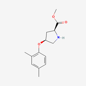 molecular formula C14H19NO3 B1384928 Methyl (2S,4S)-4-(2,4-dimethylphenoxy)-2-pyrrolidinecarboxylate CAS No. 1217792-37-4