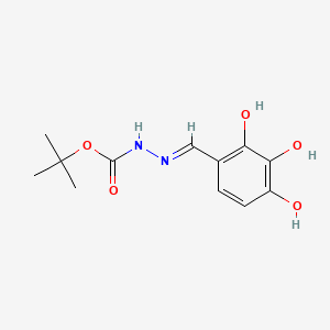 molecular formula C12H16N2O5 B13849294 tert-butyl N-[(E)-(2,3,4-trihydroxyphenyl)methylideneamino]carbamate 