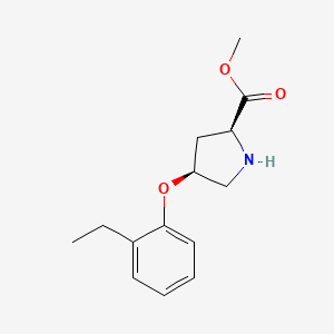 molecular formula C14H19NO3 B1384930 Methyl (2S,4S)-4-(2-ethylphenoxy)-2-pyrrolidinecarboxylate CAS No. 1217857-92-5