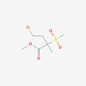 molecular formula C7H13BrO4S B13849317 Methyl 4-bromo-2-methyl-2-(methylsulfonyl)butanoate 