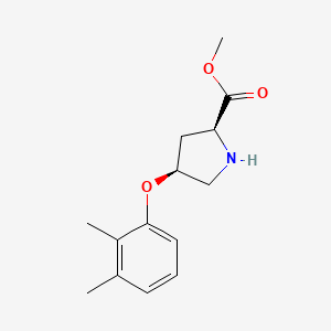 molecular formula C14H19NO3 B1384939 methyl (2S,4S)-4-(2,3-dimethylphenoxy)pyrrolidine-2-carboxylate CAS No. 1217690-93-1